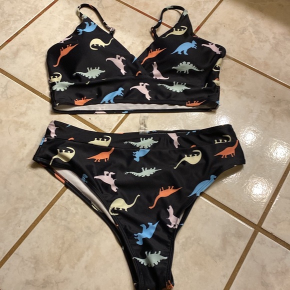 Dinosaur bikini size Large both pieces - Picture 2 of 5
